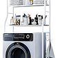 Organizador Estante De Lavadora Baño Metalico Rack 3 Niveles Color Blanca - Miniatura 1