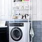 Organizador Estante De Lavadora Baño Metalico Rack 3 Niveles Color Blanca - Miniatura 2