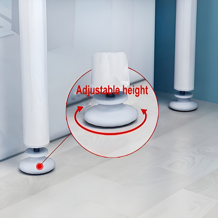 Organizador Estante De Lavadora Baño Metalico Rack 3 Niveles Color Blanca 4