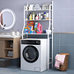 Organizador Estante De Lavadora Baño Metalico Rack 3 Niveles Color Blanca - Miniatura 8