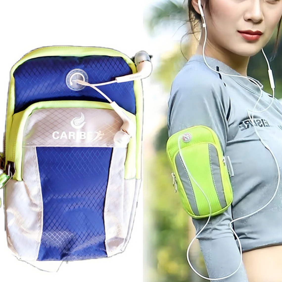 Bolso Deportivo Caribe Brazo Plateado Resistente Al Agua Para Teléfonos 6.8 Pulgadas 1