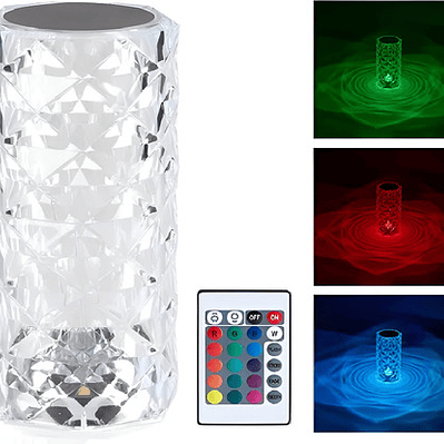 Lámpara Adorno Led Diamante Decoración Táctil