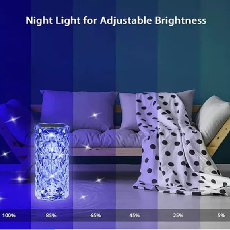 Lámpara Adorno Led Diamante Decoración Táctil 4