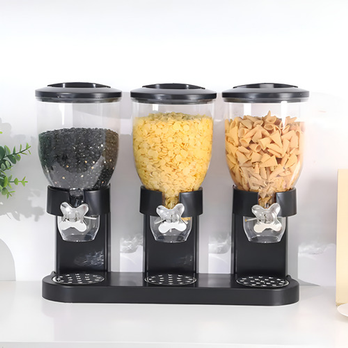 Dispensador Triple Cereal Granos Dulces Frutos Secos 1
