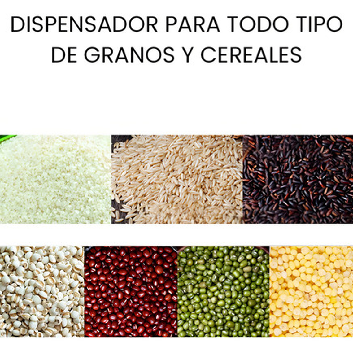 Dispensador Triple Cereal Granos Dulces Frutos Secos 7