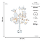 Lampara Arbol Con Hojas 24 Leds - Miniatura 2
