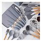 Juego Utensilios Silicona Con Soporte Madera 19 Piezas - Miniatura 4