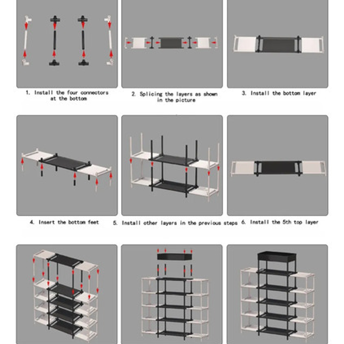 Organizador Colgante Para Armario Genérica 5 Niveles 5
