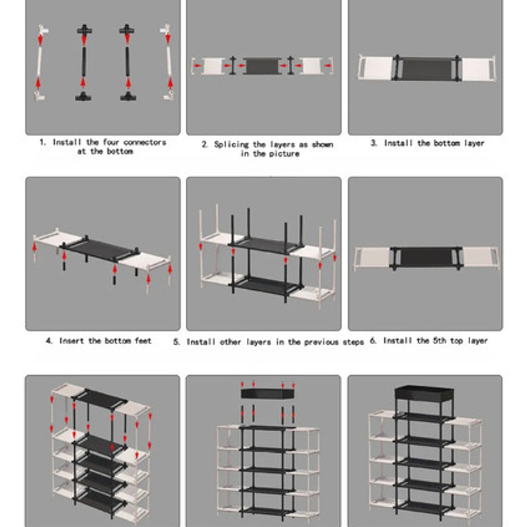 Organizador Colgante Para Armario Genérica 5 Niveles 5