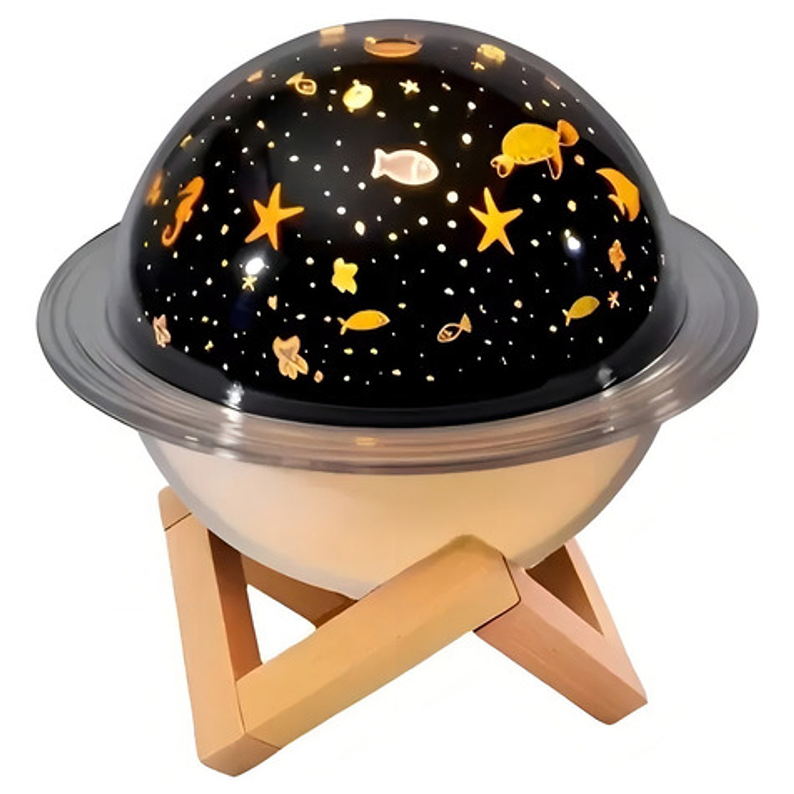 Humidificador Planeta Saturno Luz Difusor Aroma Color Blanco 1