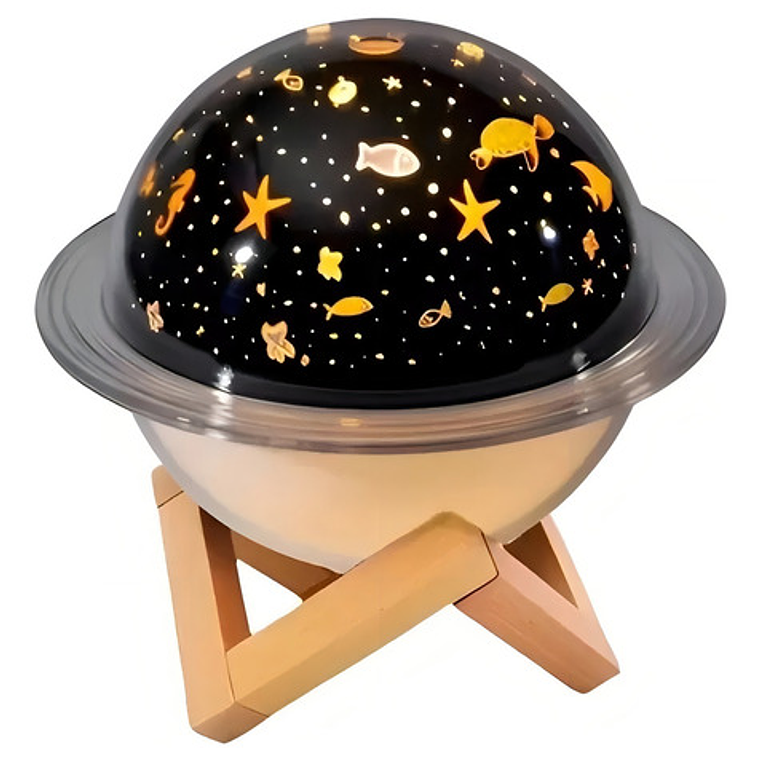 Humidificador Planeta Saturno Luz Difusor Aroma Color Blanco 1