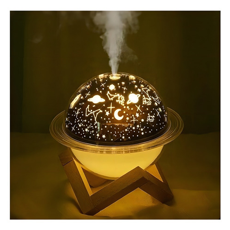 Humidificador Planeta Saturno Luz Difusor Aroma Color Blanco 2