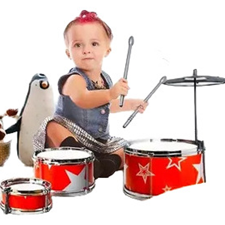 Mini Batería Musical Juguete Infantil 7 Pcs Jazz Drum Niños 5