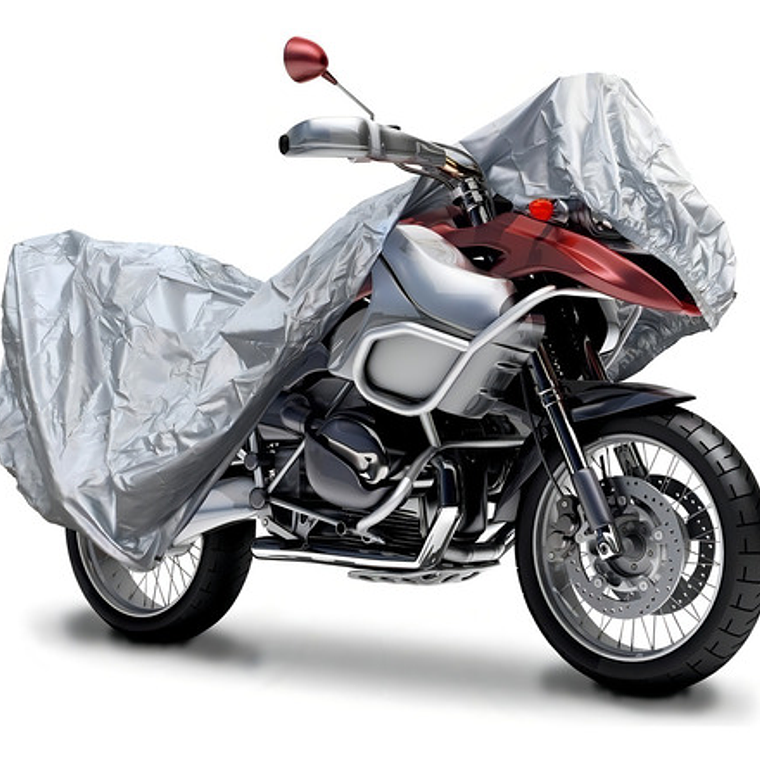 Funda Impermeable Globalhome Cubre Moto 130x230 Cm Gris Con Bolsa 6