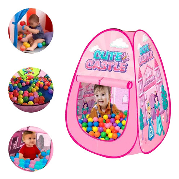 Carpa Infantil Piscina 100 Pelota Castillo Cute Juego Niños 5