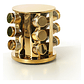 Especiero Giratorio Pettish Madera Bambú 3 Niveles 12 Frascos Vidrio Acero Dorado - Miniatura 1
