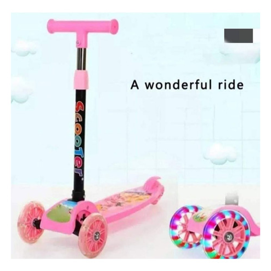 Scooter 3 Ruedas Luces Led - Monopatín Estable Y Divertido 3