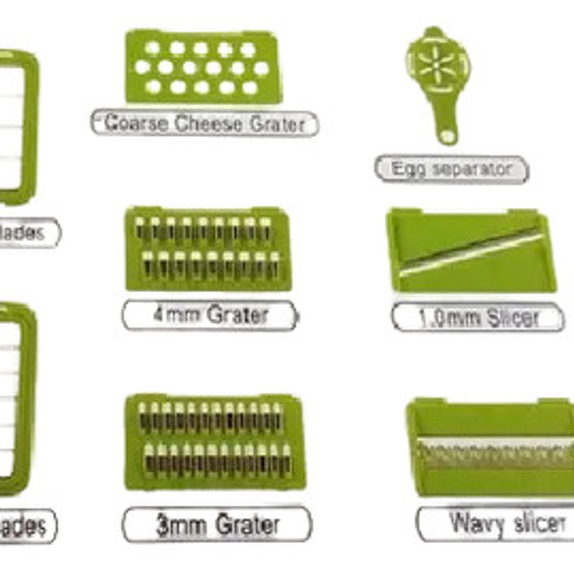 Mandolina Picador Cortador Rallador De Verduras 14 Piezas 3