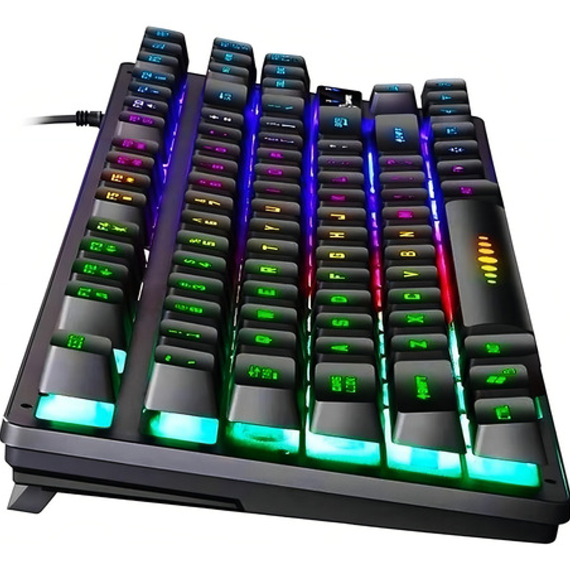 Teclado Aoas M-880 Qwerty Inglés Us Negro Semimecánico Retroiluminación Rgb 2