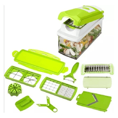 Rallador Picador Multiuso De Frutas Y Verduras 12 Pzs
