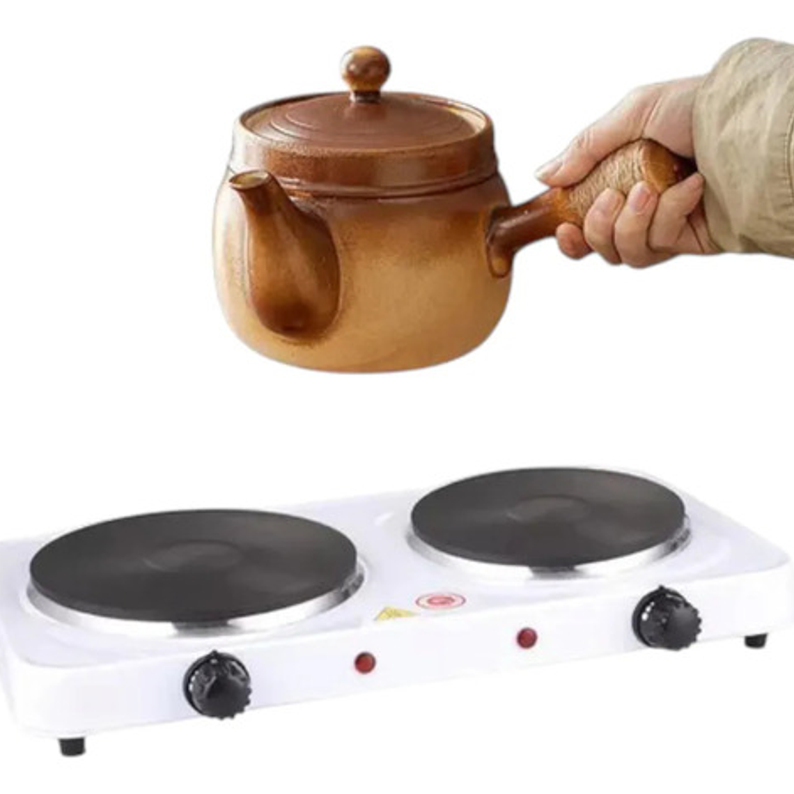 Cocina Encimera Eléctrica Portátil De 2 Platos Cocinilla 6