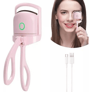 Rizador De Pestañas Eléctrico De Larga Duración Carga Usb Color Rosa