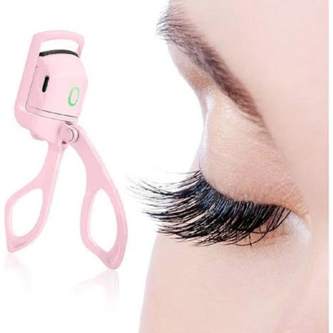 Rizador De Pestañas Eléctrico De Larga Duración Carga Usb Color Rosa 5