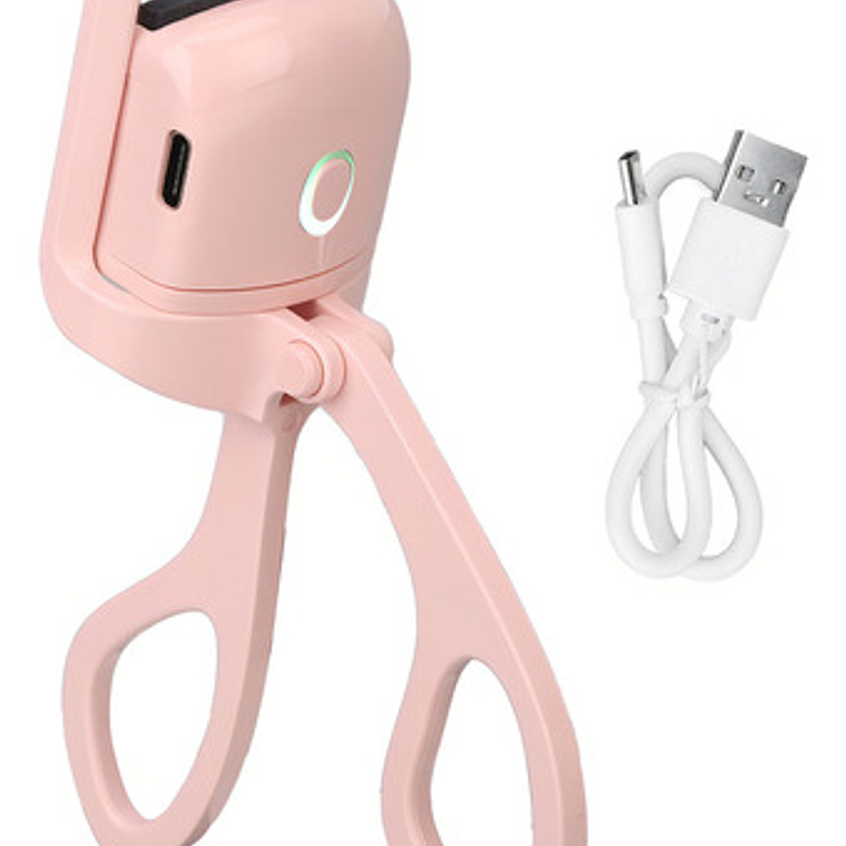 Rizador De Pestañas Eléctrico De Larga Duración Carga Usb Color Rosa 6