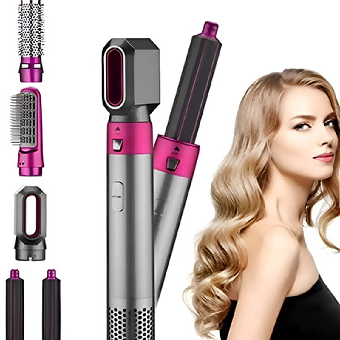 Cepillo Secador/alisador/voluminizador Genérica 5en1 Lila 1