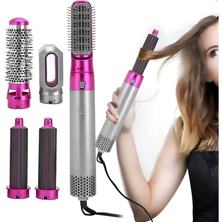 Cepillo Secador/alisador/voluminizador Genérica 5en1 Lila 3