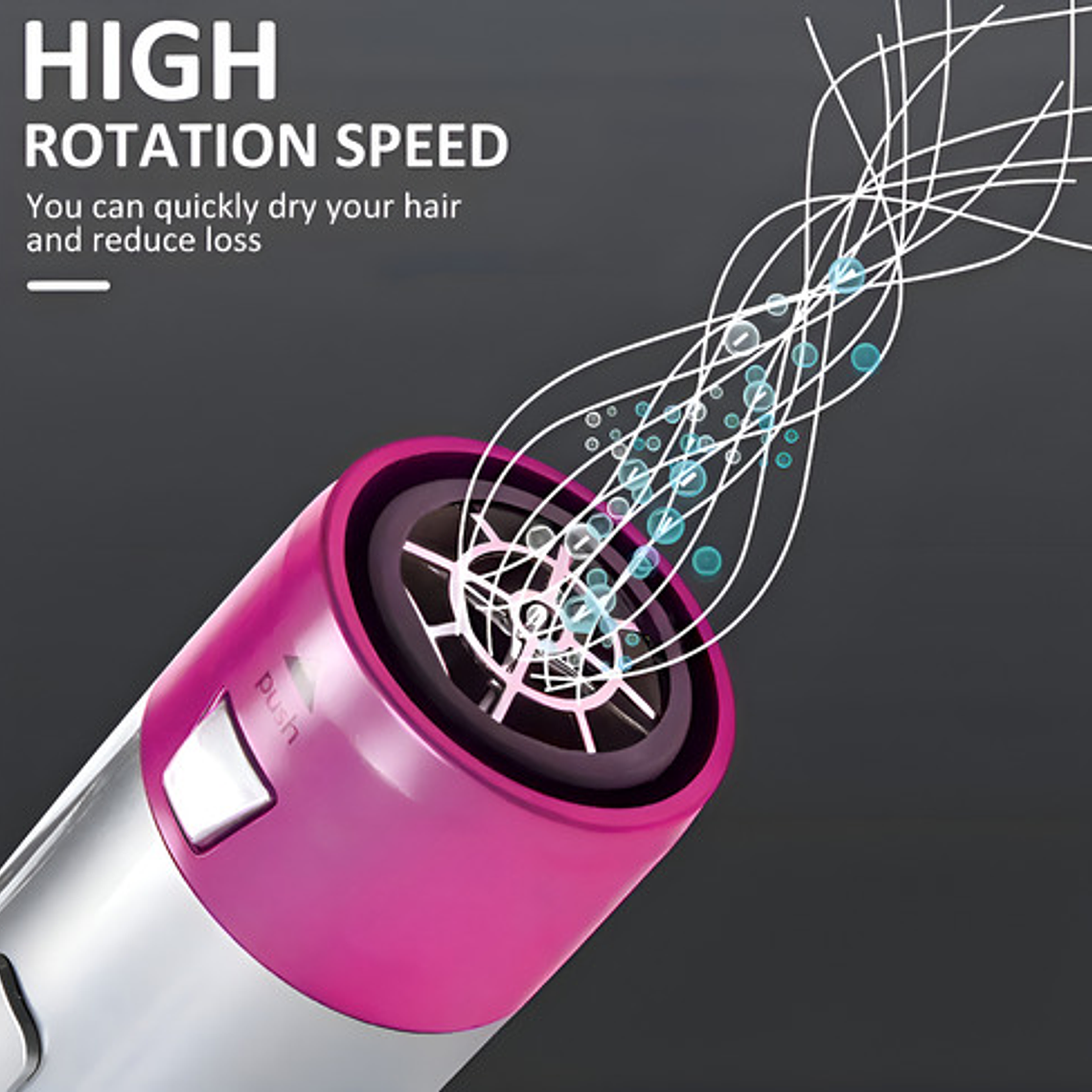 Cepillo Secador/alisador/voluminizador Genérica 5en1 Lila 5