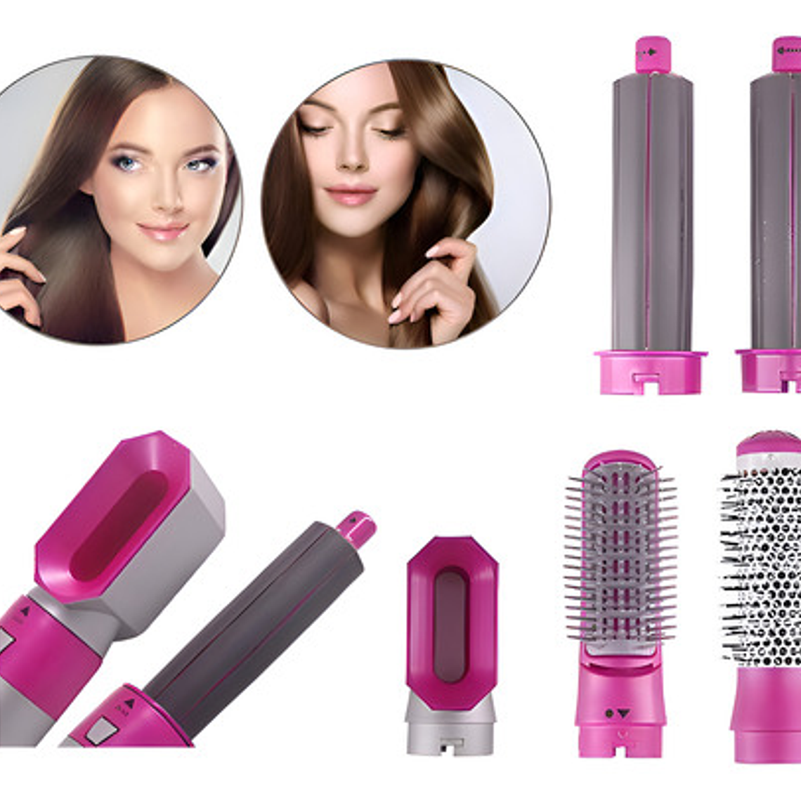 Cepillo Secador/alisador/voluminizador Genérica 5en1 Lila 9