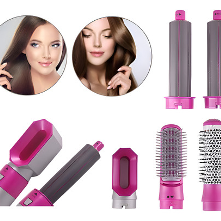 Cepillo Secador/alisador/voluminizador Genérica 5en1 Lila 9