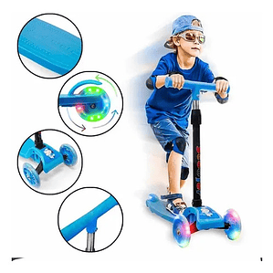 Scooter 3 Ruedas Luces Led - Monopatín Estable Y Divertido