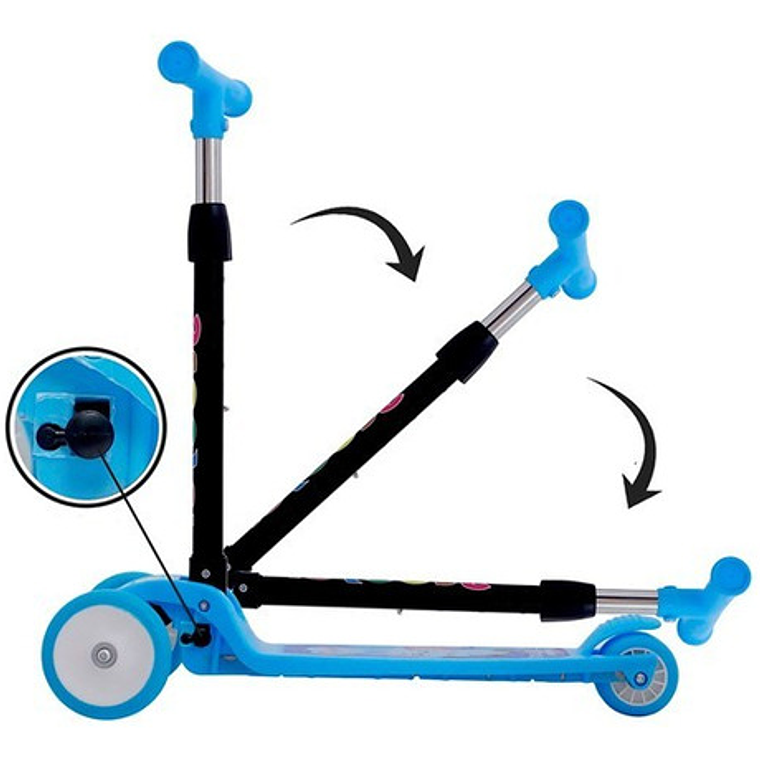 Scooter 3 Ruedas Luces Led - Monopatín Estable Y Divertido 3