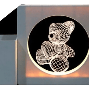 Organizador De Escritorio Porta Lapices Lampara