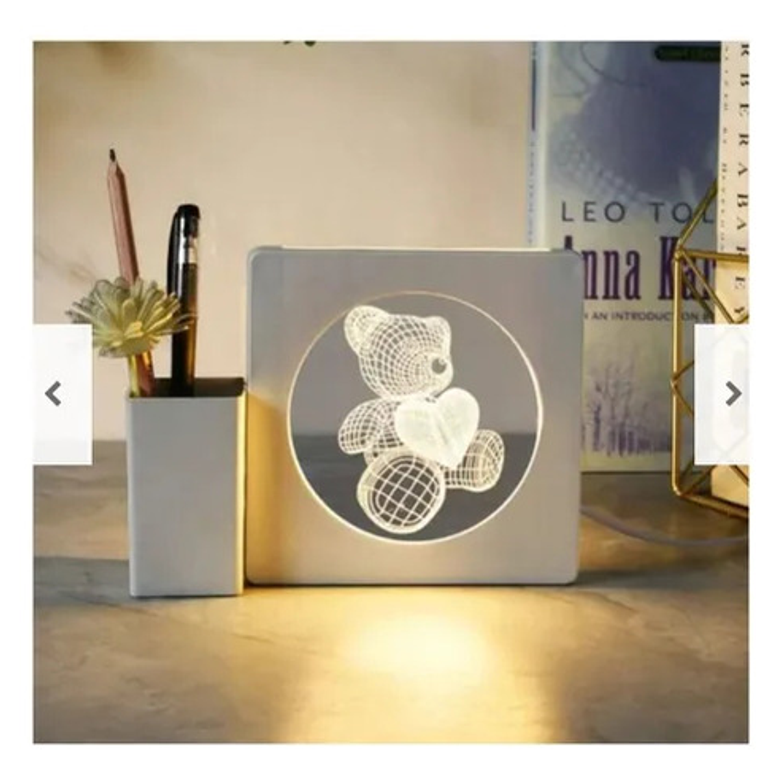 Organizador De Escritorio Porta Lapices Lampara 2