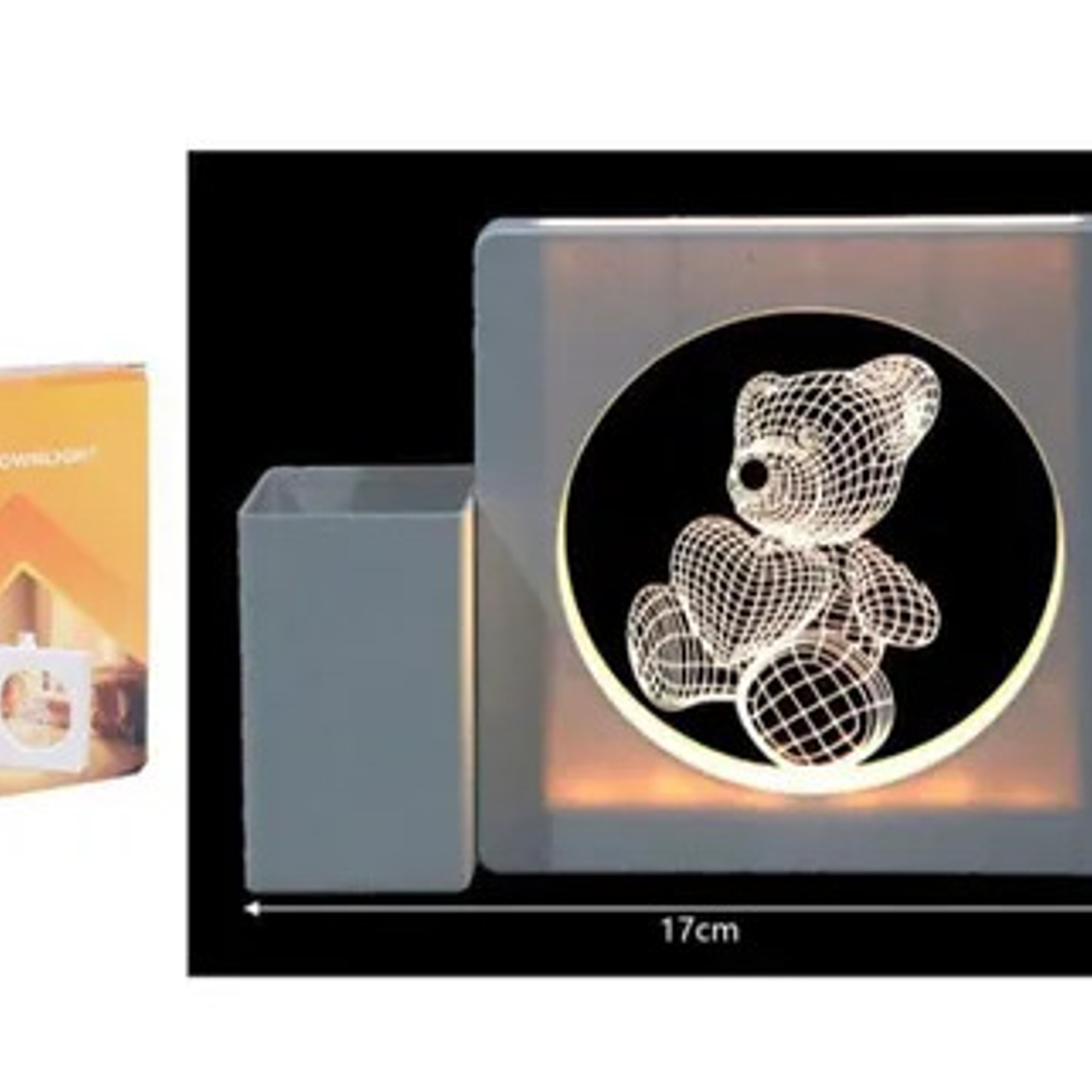 Organizador De Escritorio Porta Lapices Lampara 3