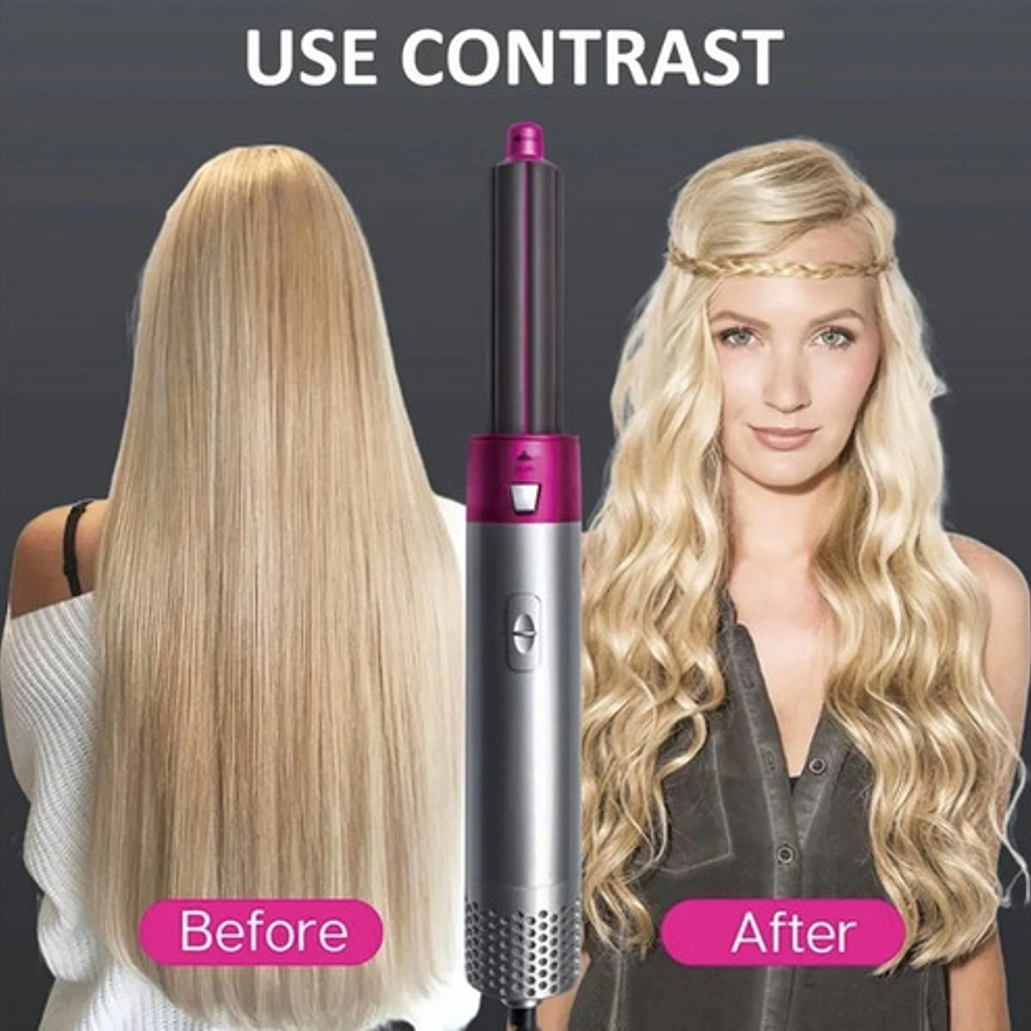 Cepillo Secador/alisador/voluminizador Genérica 5en1 Lila 4