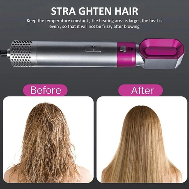 Cepillo Secador/alisador/voluminizador Genérica 5en1 Lila 6