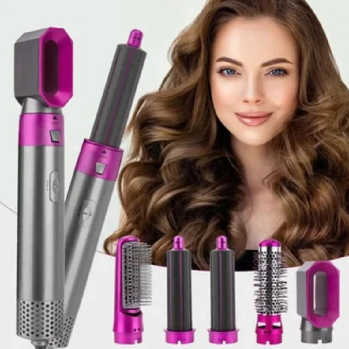 Cepillo Secador/alisador/voluminizador Genérica 5en1 Lila 7