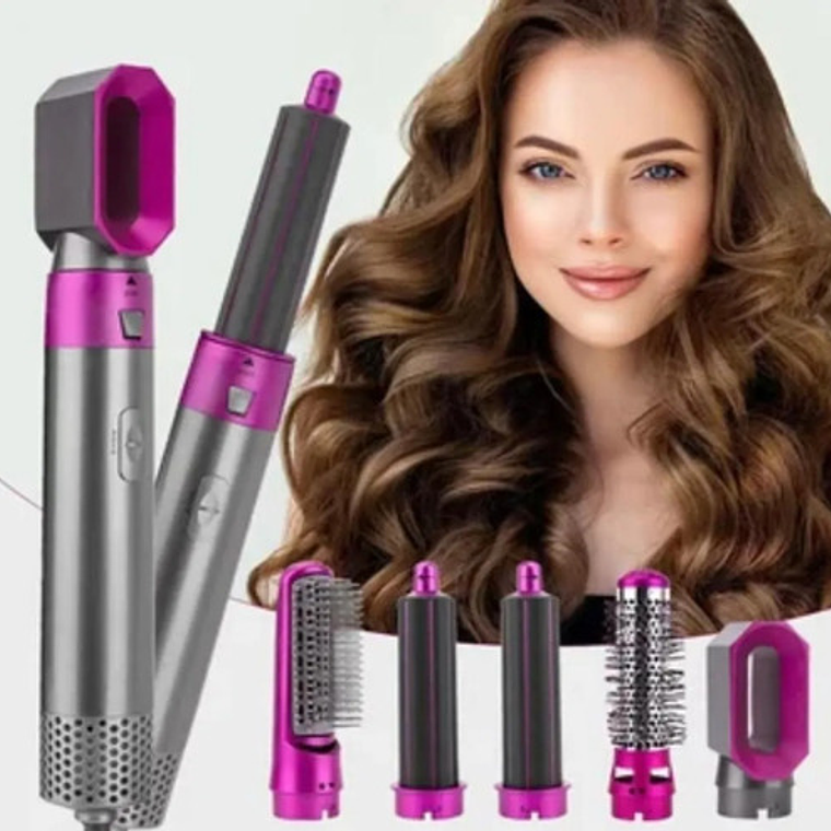 Cepillo Secador/alisador/voluminizador Genérica 5en1 Lila 7