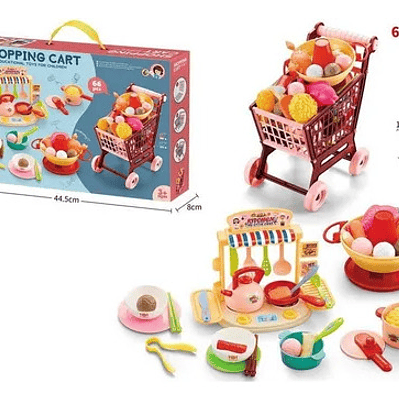 Juguete Carrito De Supermercado 66 Piezas