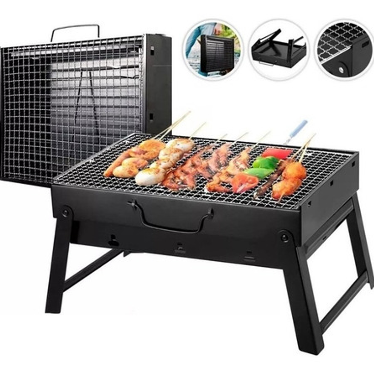 Parrilla Móvil Genérica Genérica 33cm De Ancho 30cm De Alto 23cm De Profundidad Negra 1