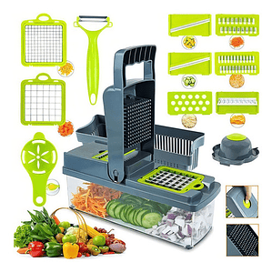 Mandolina Picador Cortador Rallador De Verduras 14 Piezas