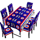 Set De Mantel + 6 Fundas Para Sillas Fechas Patrias - Miniatura 5
