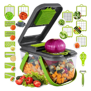 Cortador De Verduras Dali Imports Multi Picador 22 Piezas Acero Inoxidable Gris