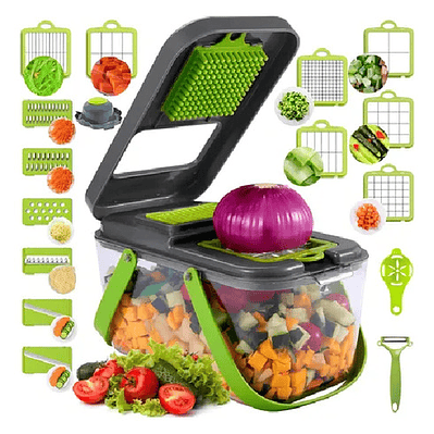 Cortador De Verduras Dali Imports Multi Picador 22 Piezas Acero Inoxidable Gris