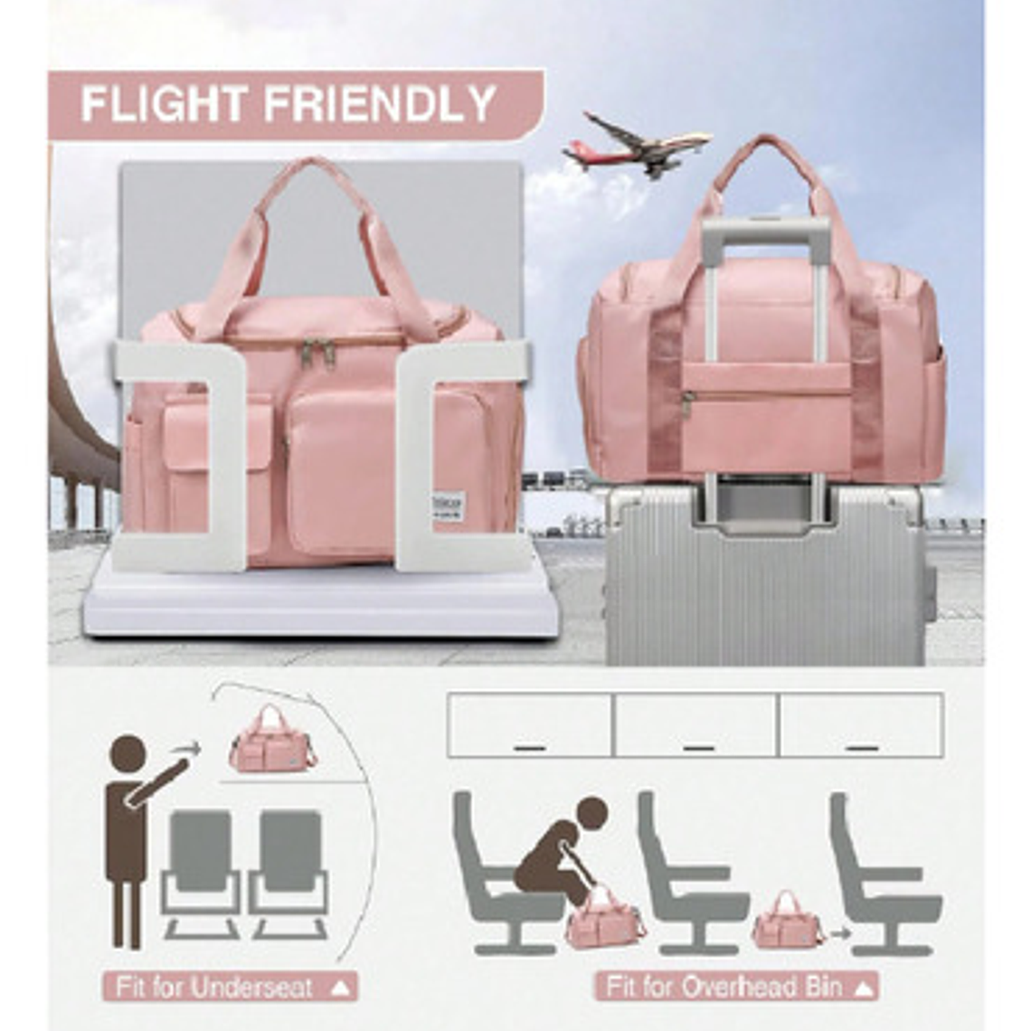 Bolso De Hombro Maleta Sports Gym Bolsa De Viaje 4