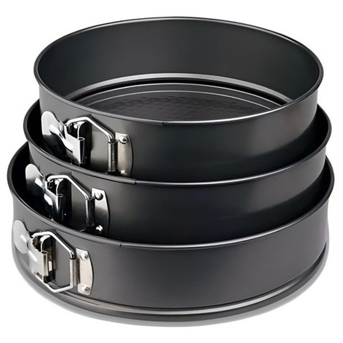 Set 3 Moldes Redondos Repostería Torta Antiadherente 1